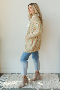 mode, fuzzy confetti cake cardi