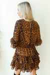 mode, hey ruffle leopard dress