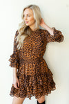 mode, hey ruffle leopard dress