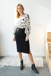 mode, name of the game ribbed pencil skirt