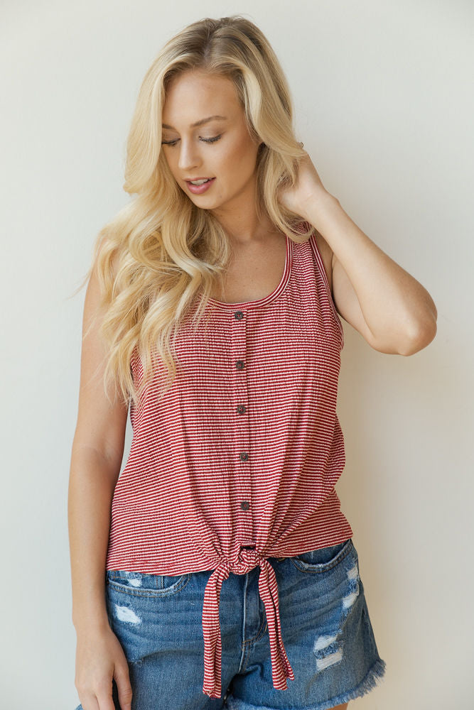 mode, in this together button down top