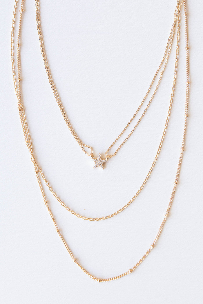 mode, stars align necklace