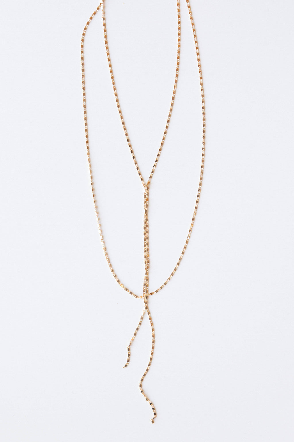 mode, shimmer lariat layers