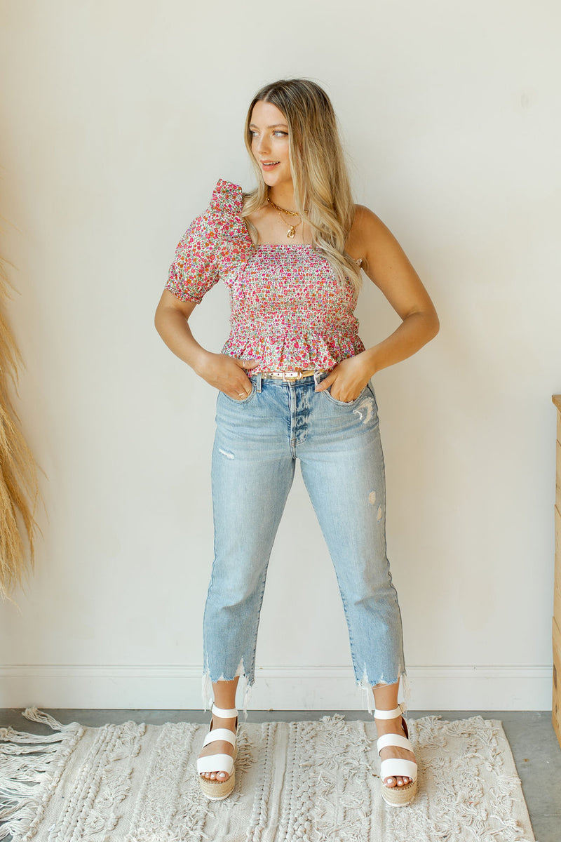 mode, forever yours one shoulder top