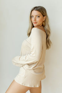 mode, hang out waffle knit set (top)