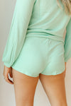 mode, hang out waffle knit set (shorts)