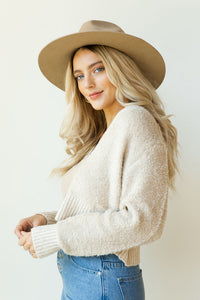 mode, teddy crop sweater