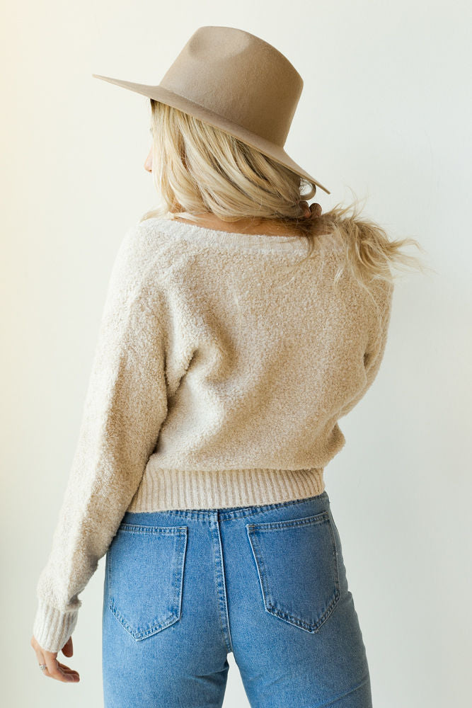 mode, teddy crop sweater