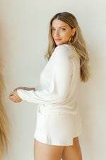 mode, hang out waffle knit set (shorts)
