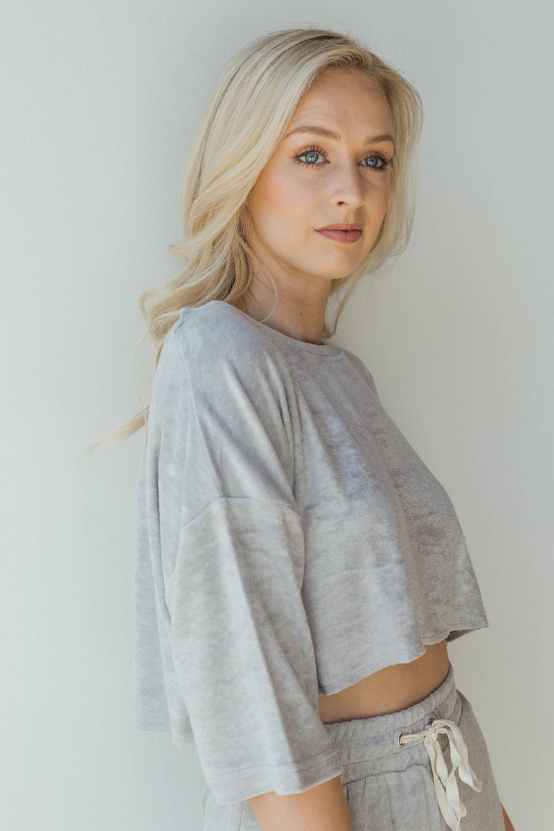 mode, sandy velour tee