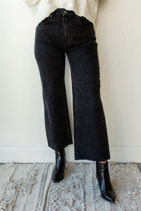 mode, gabi crop flare wvn denim pant