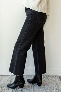 mode, gabi crop flare wvn denim pant