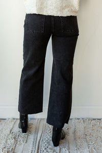 mode, gabi crop flare wvn denim pant
