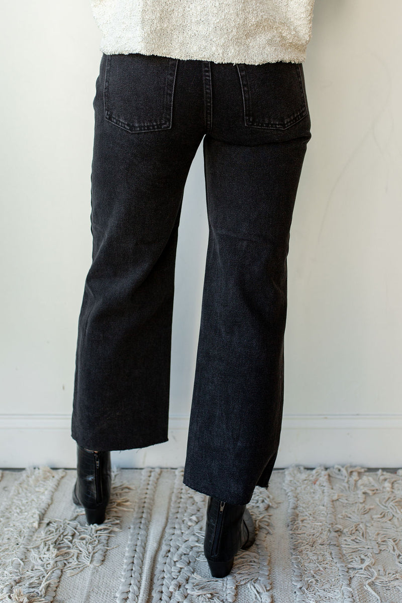 mode, gabi crop flare wvn denim pant
