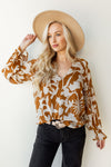 mode, puff sleeve floral blouse