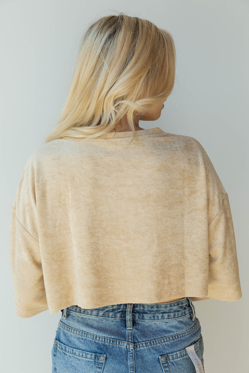 mode, sandy velour tee
