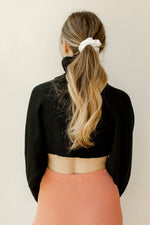 mode, cropped cowl neck top