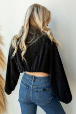 mode, cropped tie front sweater