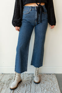 mode, gabi crop flare wvn denim pant