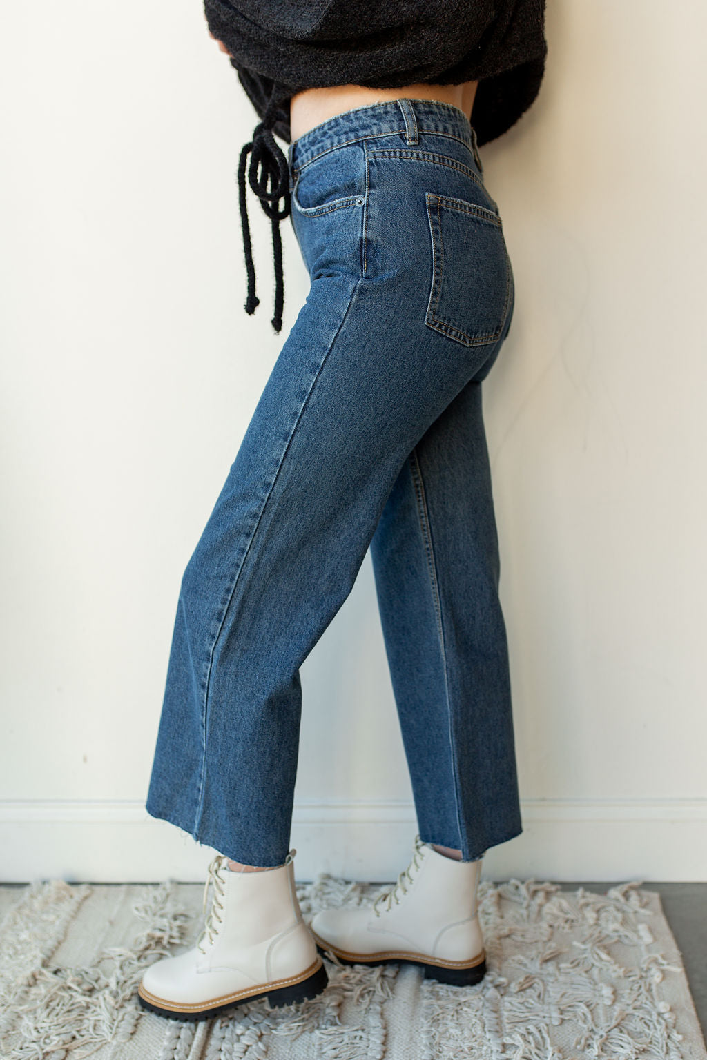 mode, gabi crop flare wvn denim pant