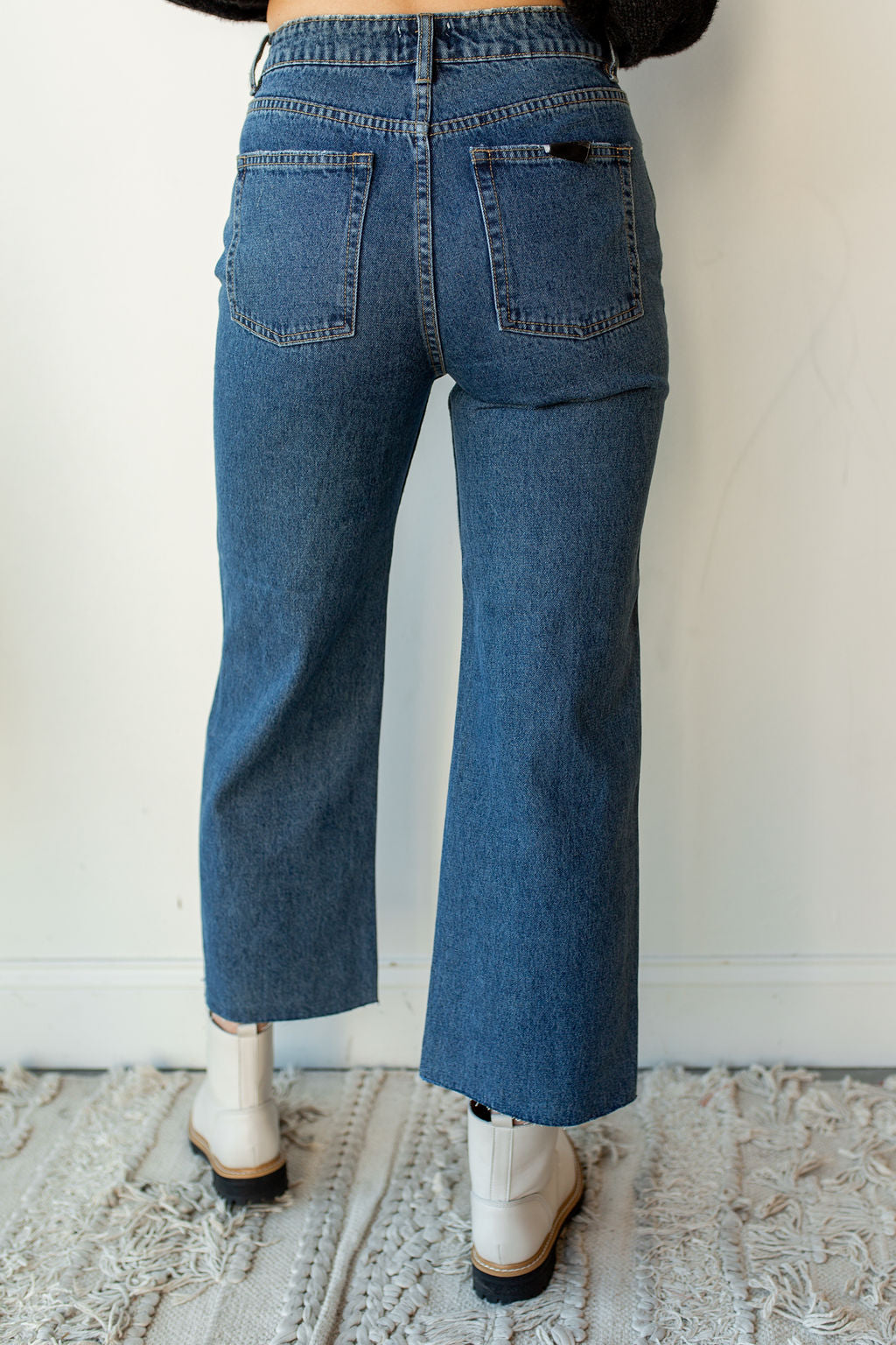 mode, gabi crop flare wvn denim pant
