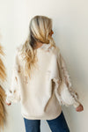 mode, distressed fuzzy cardigan