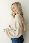 mode, cropped tie front sweater