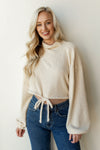 mode, cropped tie front sweater