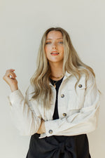 mode, drop shoulder big pocket linen jacket