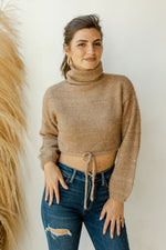 mode, count me in tie waist turtleneck