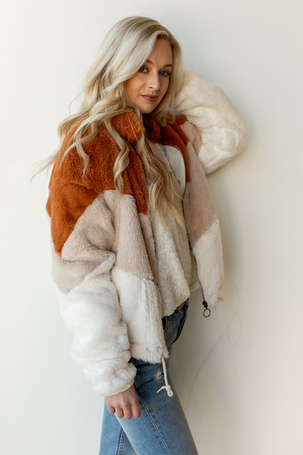 mode, super love color block jacket