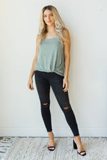 mode, sweater knot tank
