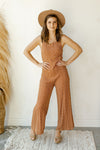 mode, rain drops tie back jumpsuit