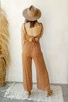 mode, rain drops tie back jumpsuit
