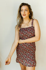 mode, poppy flower smocked mini dress
