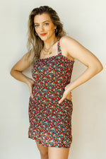 mode, poppy flower smocked mini dress