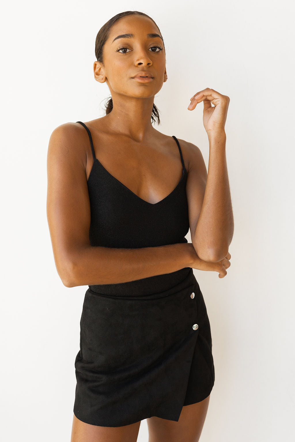 mode, lurex frills bodysuit