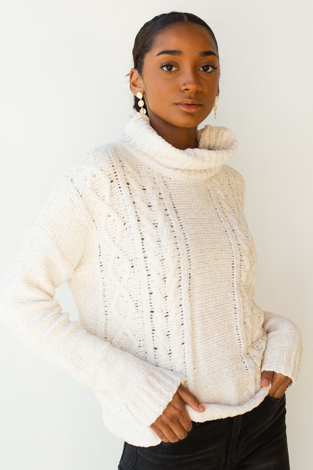 mode, fever talk turtle neck sweater