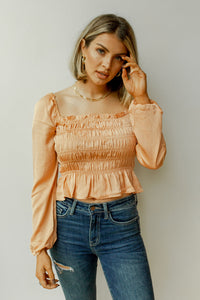 mode, puff long sleeve blouse