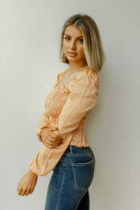 mode, puff long sleeve blouse