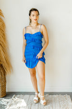 mode, spaghetti strap tiered dress