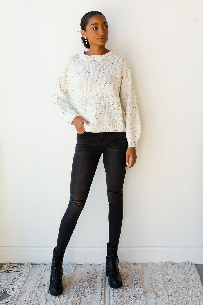 mode, East ender fun fetti sweater
