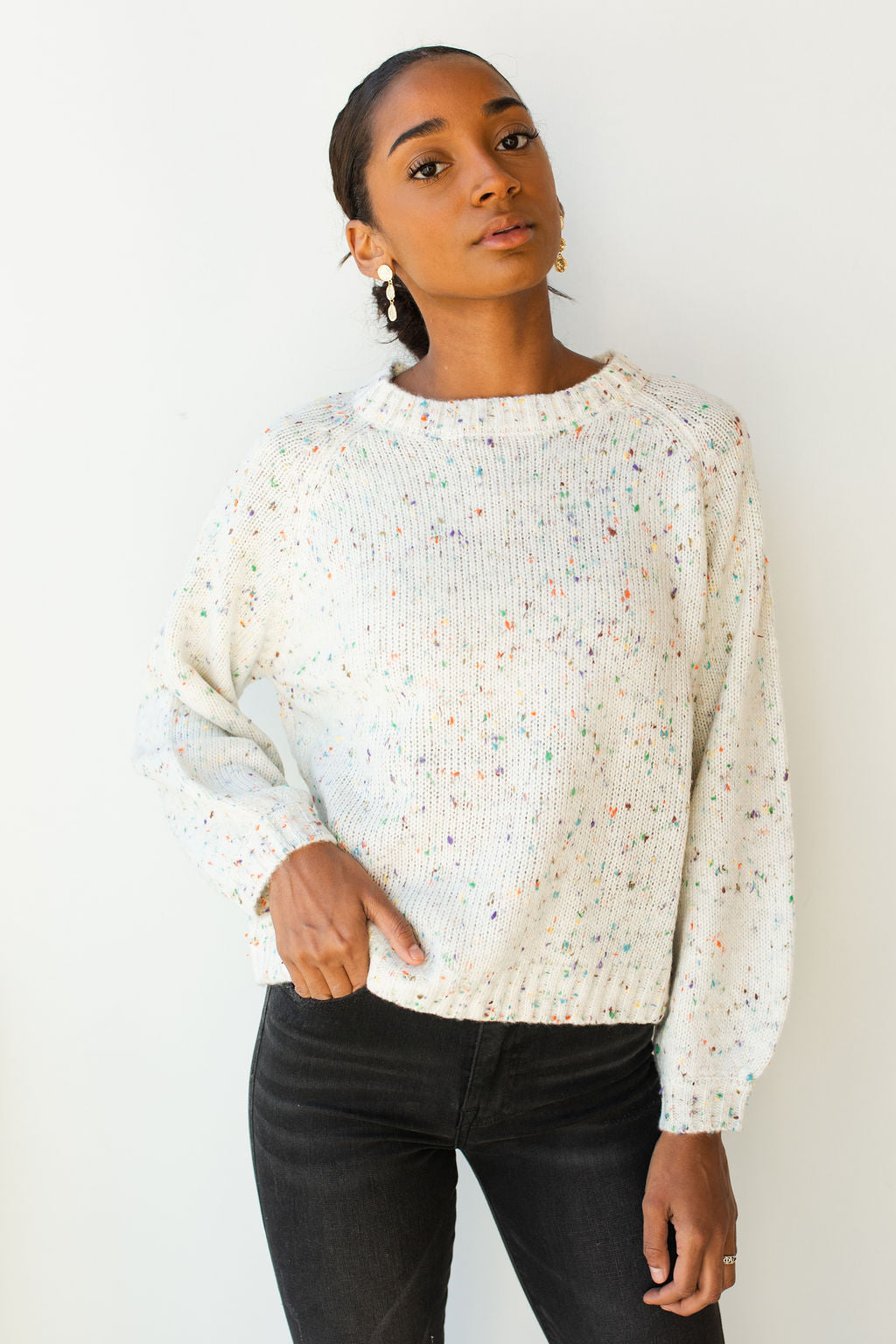 mode, East ender fun fetti sweater