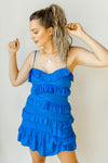 mode, spaghetti strap tiered dress