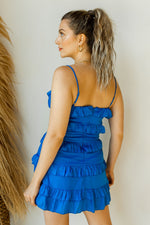 mode, spaghetti strap tiered dress