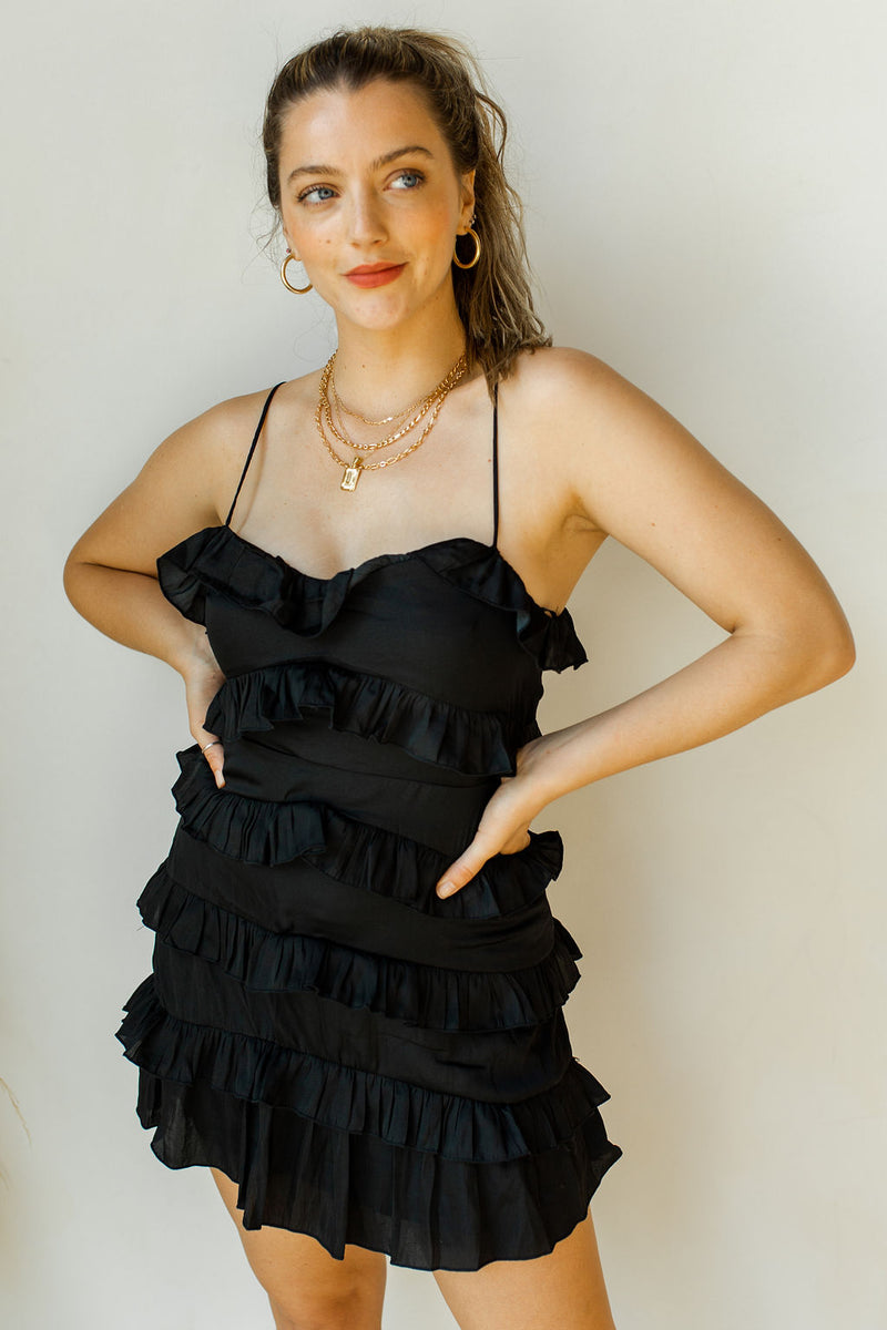 mode, spaghetti strap tiered dress