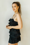 mode, spaghetti strap tiered dress