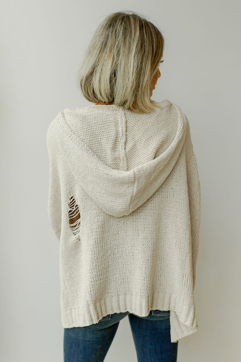 mode, destroyed chenille hoodie