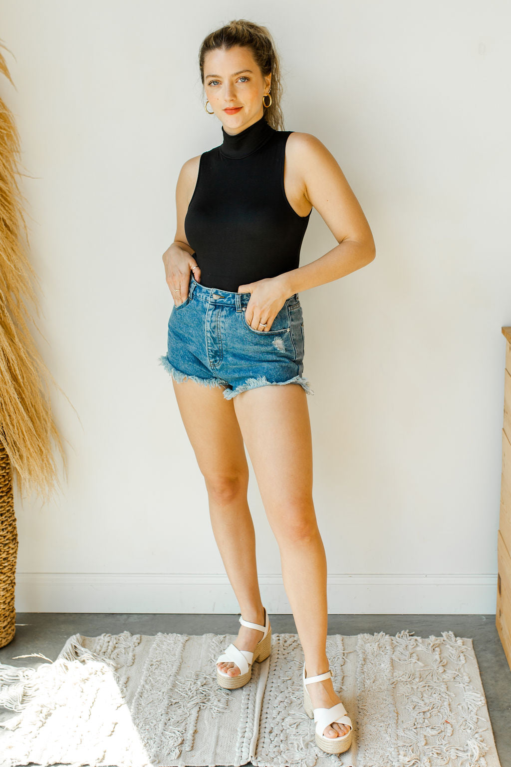 mode, somedays mock neck bodysuit