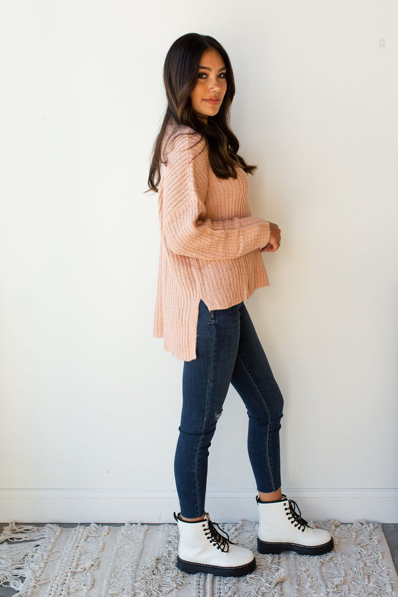 mode, Lina hi low sweater
